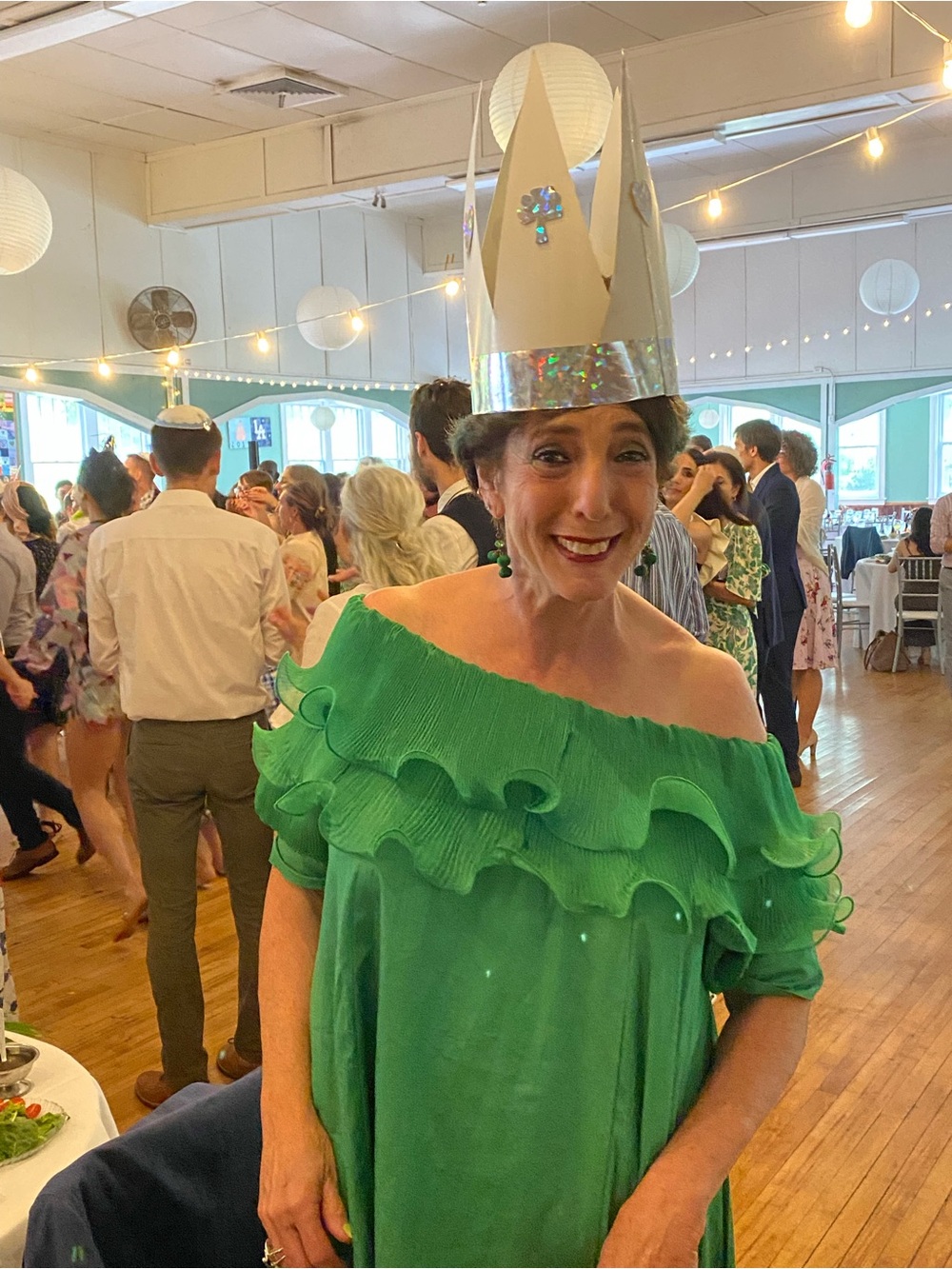 Green Ruffle Off-Shoulder Dress - Picture 5 of 7